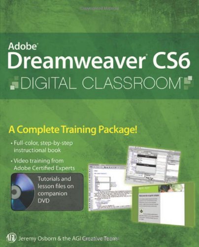 Adobe Dreamweaver Cs6 Digital Classroom 1st Edition Jeremy Osborn