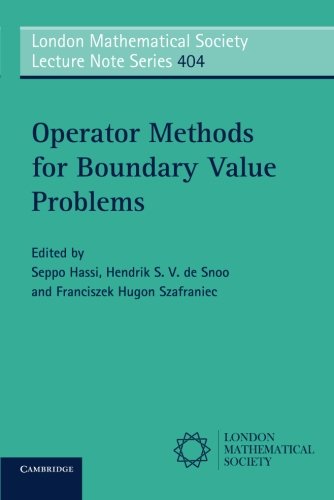 Operator Methods For Boundary Value Problems Hassi S De Snoo Hsv