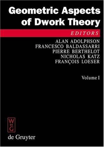 Geometric Aspects Of Dwork Theory Volumes 1 And 2 Adolphson A