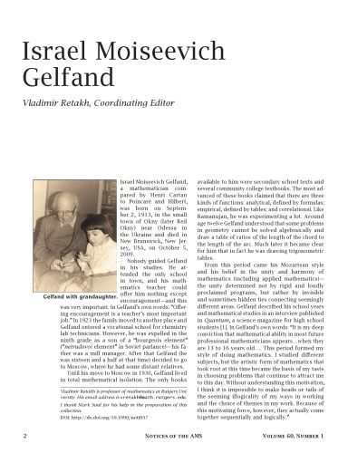 Israel Moiseevich Gelfand Retakh V Ed