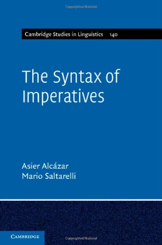 The Syntax Of Imperatives Alcazar A Saltarelli M