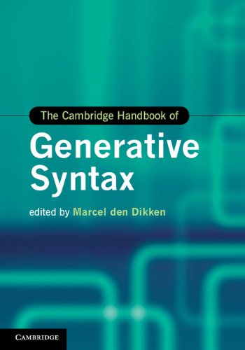 The Cambridge Handbook Of Generative Syntax Dikken Md Ed
