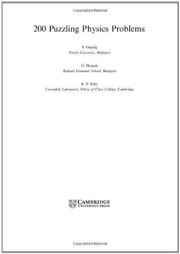 200 Puzzling Physics Problems With Hints And Solutions 1st Edition Gnaedig P