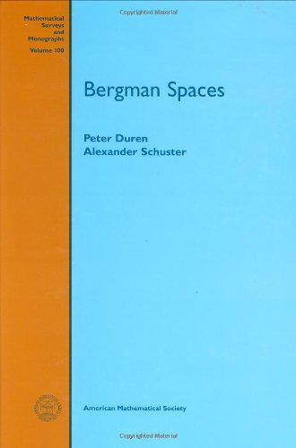 Bergman Spaces Duren P Schuster A