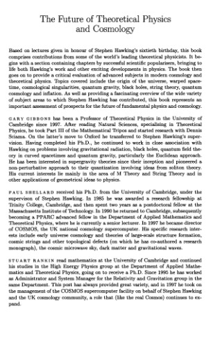 Future Of Theoretical Physics And Cosmology Proc Shawking 60th Birthday Symposium Gibbons G