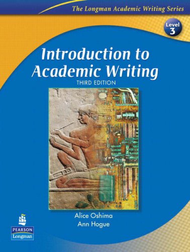 First Steps In Academic Writing Level 3 3rd Alice Oshima Ann Hogue