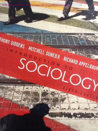 Introduction To Sociology 6th Mitchell Duneier Richard Appelbaum