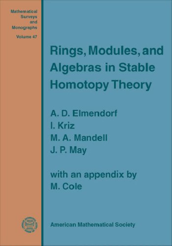 Rings Modules And Algebras In Stable Homotopy Theory A D Elmendorf