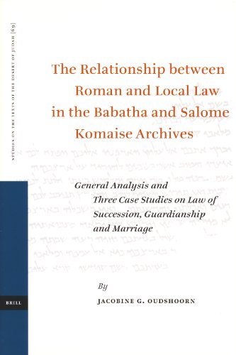 The Relationship Between Roman And Local Law In The Babatha And Salome Komaise Archives Oudshoorn