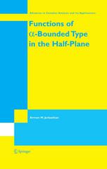 Functions Of Bounded Type In The Halfplane 1st Edition Armen M Jerbashian Auth