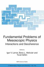 Fundamental Problems Of Mesoscopic Physics Interactions And Decoherence 1st Edition Norman O Birge