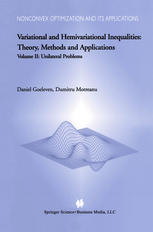 Variational And Hemivariational Inequalities Theory Methods And Applications D Goeleven