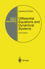 Differential Equations And Dynamical Systems 3rd Edition Lawrence Perko Auth