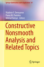 Constructive Nonsmooth Analysis And Related Topics 1st Edition S S Kutateladze Auth