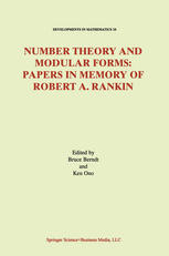 Number Theory And Modular Forms Papers In Memory Of Robert A Rankin 1st Edition Bruce C Berndt