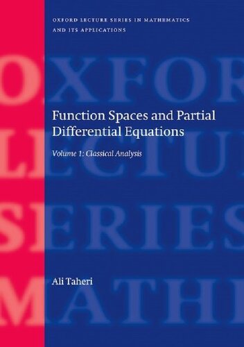 Function Spaces And Partial Differential Equations Ali Taheri