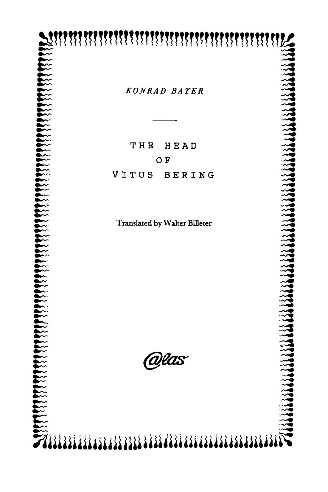 The Head Of Vitus Bering Konrad Bayer