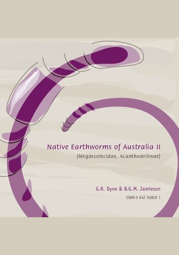 Native Earthworms Of Australia Ii Megascolecidae Acanthodrilinae Grdyne