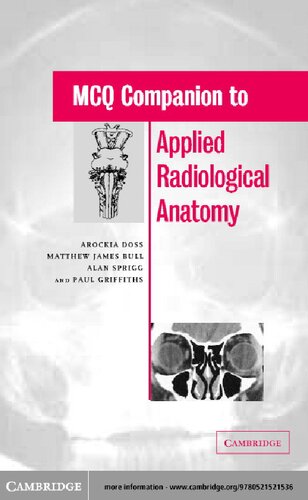 Mcq Companion To Applied Radiological Anatomy 1st Edition Arockia Doss