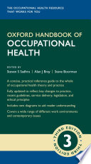 Oxford Handbook Of Occupational Health 3rd Edition 3rd Steven Sadhra