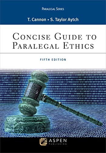 Concise Guide To Paralegal Ethics 5th Edition Therese A Cannon