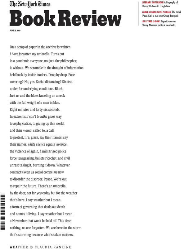 The New York Times Book Review 21st June 2020 Pamela Paul Editor In Chief