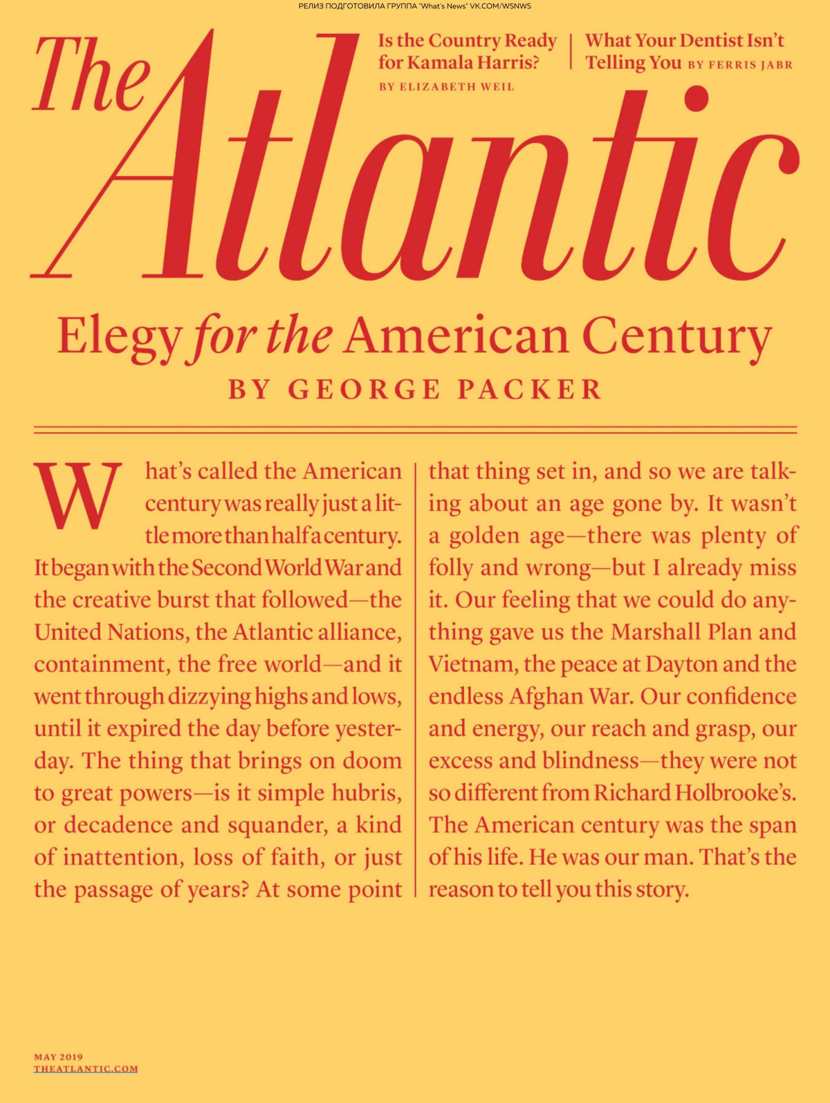 The Atlantic May 2019 Jeffrey Goldberg Editor In Chief