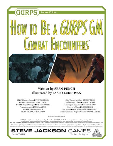 How To Be A Gurps Gm Combat Encounters Gurps 4th Edition Sean Punch
