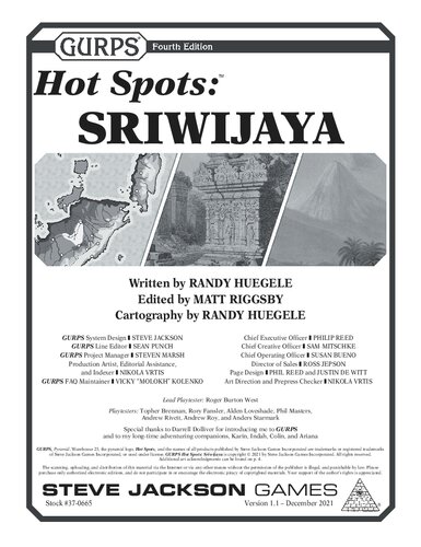 Gurps 4th Edition Hot Spots Sriwijaya Randy Huegele