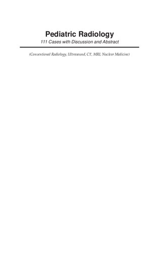 Pediatric Radiology 1st Edition Ammar Haouimi