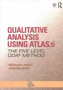 Qualitative Analysis Using Atlas Ti The Fivelevel Qda Method 1st Edition Nicholas H Woolf