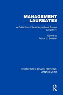 Management Laureates A Collection Of Autobiographical Essays Volume 6 Arthur G Bedeian