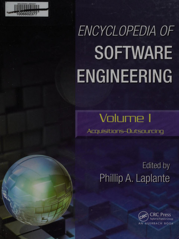Encyclopedia Of Software Engineering Volume I Acquisitions Outsourcing Laplante
