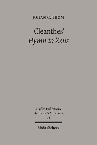 Cleanthes Hymn To Zeus Text Translation And Commentary Cleanthes