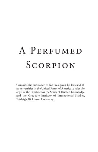 A Perfumed Scorpion Idries Shah