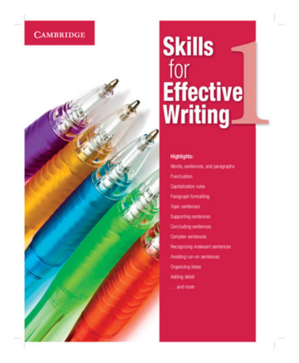 Skills For Effective Writing Level 1 Students Book Cambridge University Press