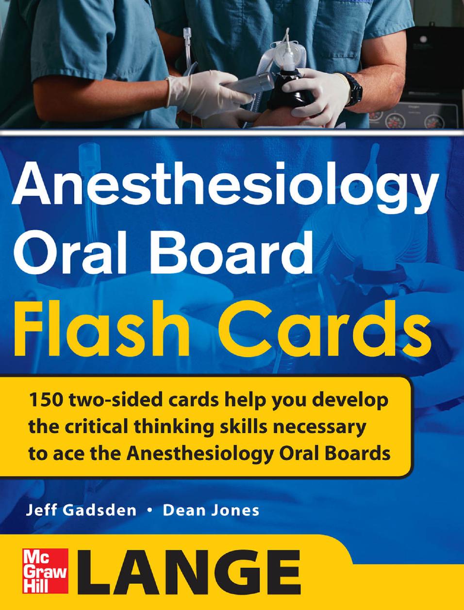 Anesthesiology Oral Board Flash Cards Gadsden Jeff Jones Dean