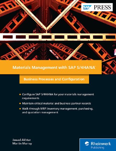 Materials Management With Sap S4hana Business Processes And Configuration 1st Edition Jawad Akhtar