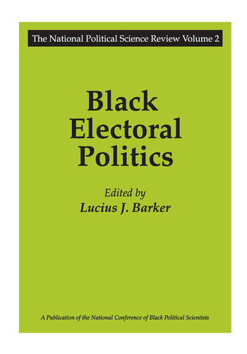 Black Electoral Politics Participation Performance Promise Lucius Jefferson Barker