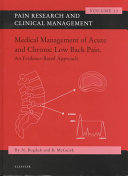 Medical Management Of Acute And Chronic Low Back Pain Nikolai Bogduk