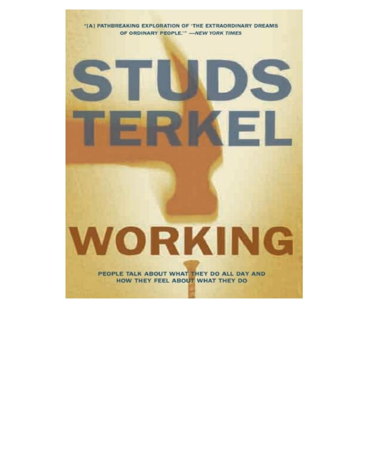 Working Studs Terkel
