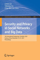 Security And Privacy In Social Networks And Big Data Limei Lin