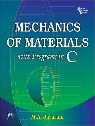Mechanics Of Materials With Programs In C 1st Edition Ma Jayaram