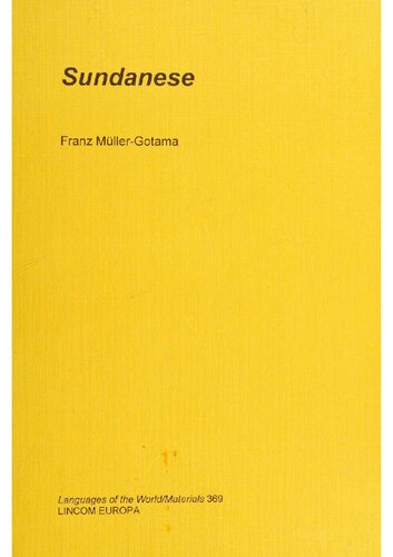 Sundanese Grammar Mullergotama Franz