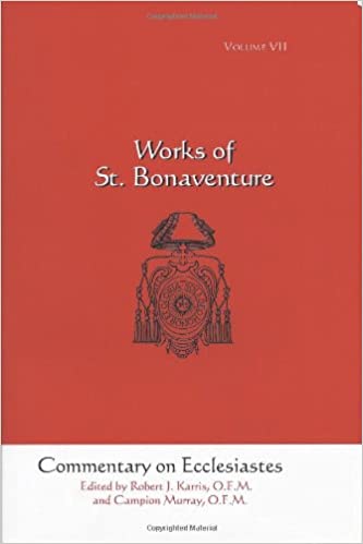 Commentary On Ecclesiastes St Bonaventure