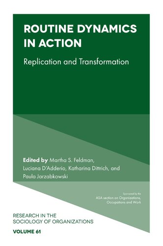Routine Dynamics In Action First Edition Martha S Feldman Luciana Dadderio
