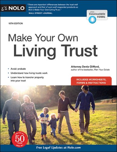 Make Your Own Living Trust 15th Edition Denis Clifford