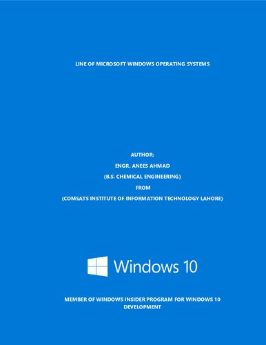 Line Of Microsoft Windows Operating System 1st Edition Anees Ahmad