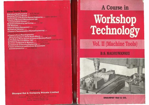 Workshop Technologyii 1st Edition B S Raghuwanshi