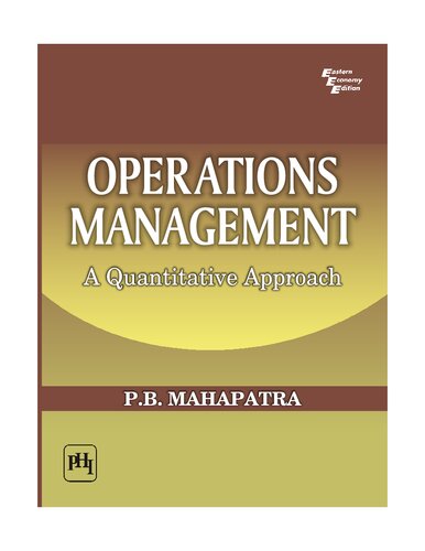 Operations Management 1st Edition P B Mahapatra